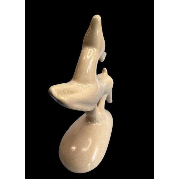 Fred Harvey Shops Art Deco Gazelle Figurine Cream Ceramic w/Sticker 7" x 6" - Picture 2 of 6